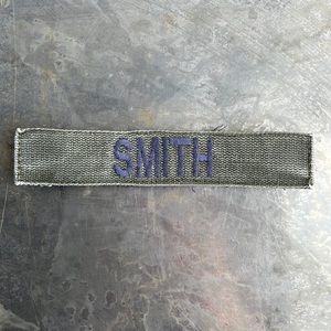SMITH Embroidered Vintage ‘Army Green’ Military Name Tape Patch